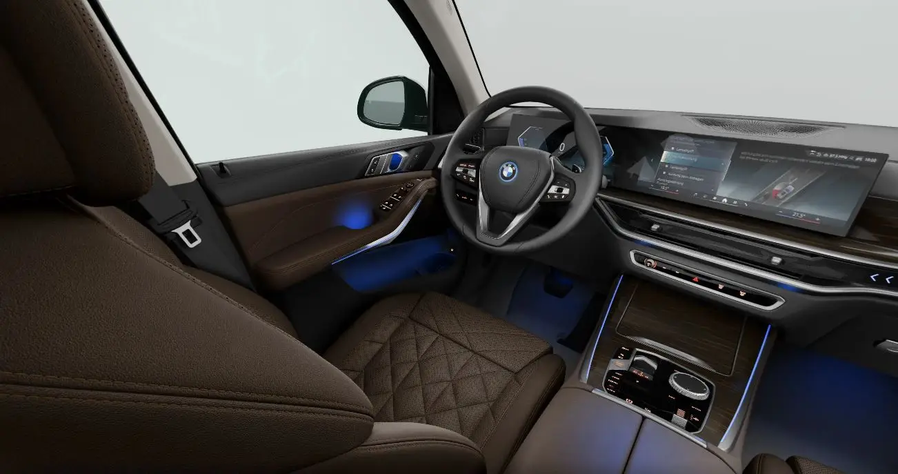 Umělá kůže Sensafin s dekorativním prošitím - Coffee