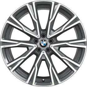 22 BMW Individual kola z lehké slitiny Y-spoke 758 l Bicolour s kombinovanými pneumatikami, Runflat